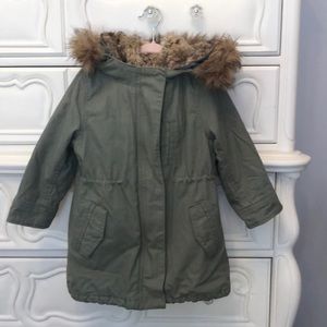 Winter jacket with removal fur vest
